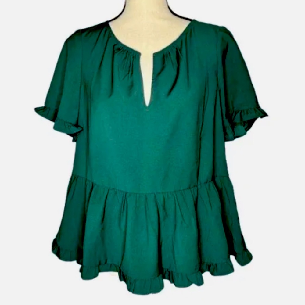 MADEWELL || Stanza Ruffle-Hem Top Small